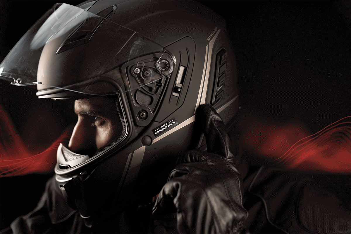 The Sena Impulse Modular Smart Helmet And Stryker Full Face Smart Helmet With Sound By Harman